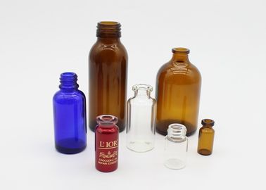 botellas de cristal cosméticas de los frascos de cristal farmacéuticos 1ml-100ml