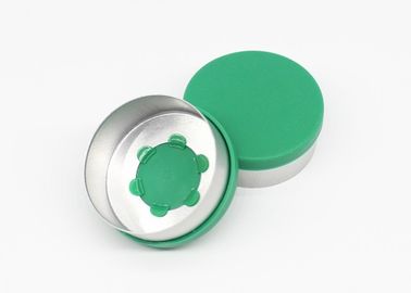 Las botellas farmacéuticas planas de la infusión del verde 32m m usadas mueven de un tirón del casquillo