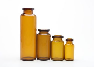 Diversos frascos del tubo de cristal de Brown de las especificaciones para medicinal o cosmético