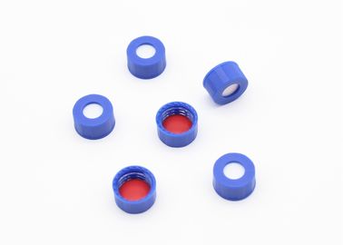 color azul material de los PP de los tapones de tuerca plásticos de 9m m para la botella cromatográfica