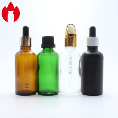 Vial de vidrio para cosméticos de aceite esencial de color verde azul ámbar claro de 50 ml