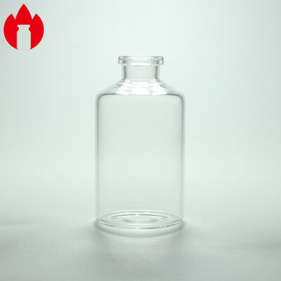 Vial de vidrio borosilicato farmacéutico transparente de 50R 50ml
