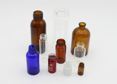 1ml-100ml Glass Tube Vials Transparent / Amber Color For Pharmaceutical Using