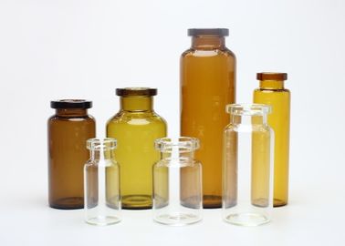 Top de cristal medicinal de la encrespadura de los frascos de la inyección vacía y frasco superior del tornillo