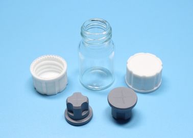 superficie de impresión transparente de la pantalla de seda de los frascos del top del tornillo 7ml con los casquillos del plástico del tornillo