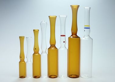 Las ampollas de cristal farmacéuticas mecanografían, envase de la ampolla transparente/color de Brown
