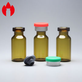 mini frasco ambarino del tubo de cristal 3ml con tirón del casquillo