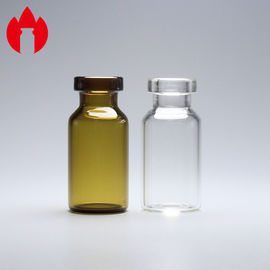 Vial con tubo de vidrio para inyección de 3 ml claro y ámbar.