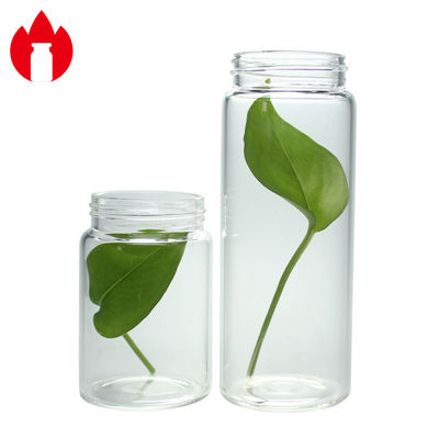 envase del tarro de la botella de vidrio de Borosilicate de la boca ancha de 50ml 100ml 150ml alto
