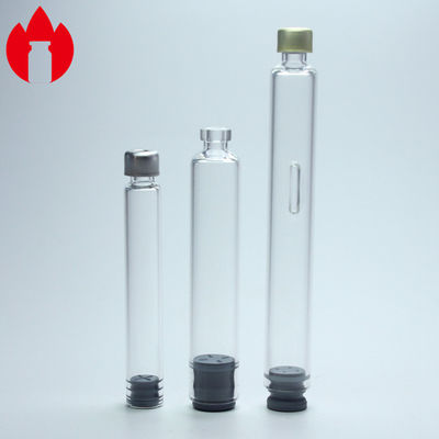 Cartucho de vidrio desechable médico transparente vacío de 1,5 ml 3 ml