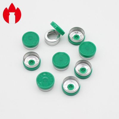 Tapa de desgarro de posicionamiento verde de 13 mm para vial de inyección farmacéutica
