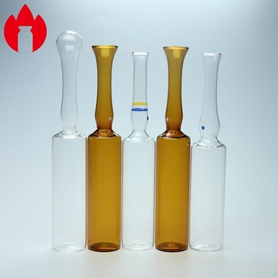 Las ampollas de cristal farmacéuticas mecanografían, envase de la ampolla transparente/color de Brown