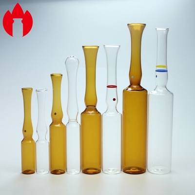 Ampola de vidrio 1 ml-20 ml Ampola de vidrio vacía, clara o ámbar para inyección Pharma