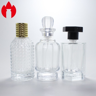 Vial de vidrio de perfume cosmético personalizado con pulverizador de bomba