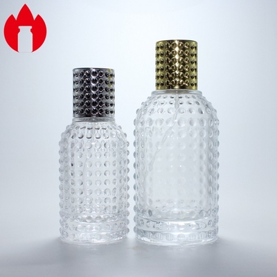 Vial de vidrio de perfume cosmético personalizado con pulverizador de bomba