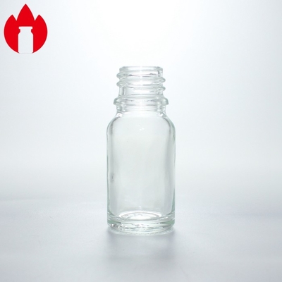 Vial de vidrio con gotero de aceite esencial cosmético transparente de 10 ml