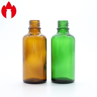 Vial de vidrio para cosméticos de aceite esencial de color verde azul ámbar claro de 50 ml