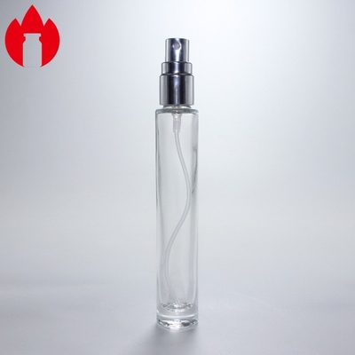 Botella de vidrio de perfume transparente de 10 ml con spray de bomba