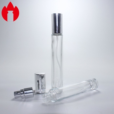Botella de vidrio de perfume transparente de 10 ml con spray de bomba