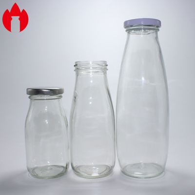 Frasco de vidrio vacío para leche