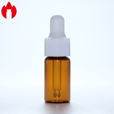 Vial de vidrio transparente o ámbar de 3 ml con tapa de goteo