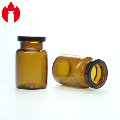 5ml farmacéuticos los frascos de cristal despejan o de la mini liofilización ambarina con el casquillo