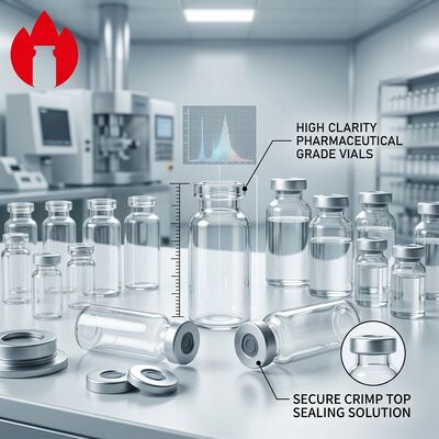 Vial de vidrio transparente de borosilicato tubular para medicamentos de 3 ml