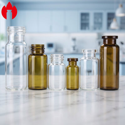 Clear Or Amber Pharma Injection Tubular Glass Vial