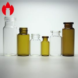 Top de cristal medicinal de la encrespadura de los frascos de la inyección vacía y frasco superior del tornillo