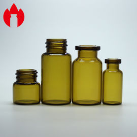 Top de cristal medicinal de la encrespadura de los frascos de la inyección vacía y frasco superior del tornillo