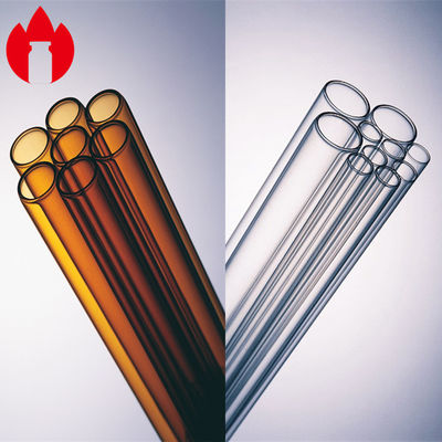 Tubo de vidrio transparente o borosilicato de ámbar o tubo de vidrio de cal de soda