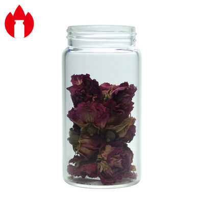 envase del tarro de la botella de vidrio de Borosilicate de la boca ancha de 50ml 100ml 150ml alto