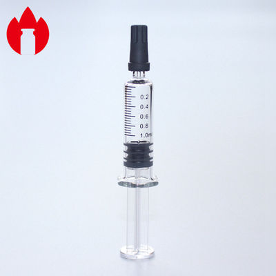 jeringuillas prellenadas vidrio estándar del señuelo 1ml con el casquillo de protección suave