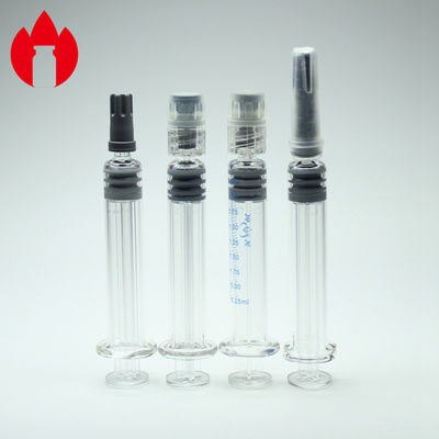 cerradura neutral de Luer de la jeringuilla del vidrio de Borosilicate 2.25ml para médico y cosmético