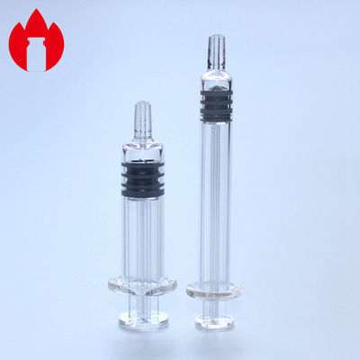 Jeringuilla cosmética Luer Lock, jeringuilla precargada de 1 ml de material de vidrio borosilicato neutro de 5.0