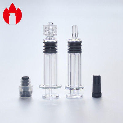 jeringuillas prellenadas vidrio estándar del señuelo 1ml con el casquillo de protección suave