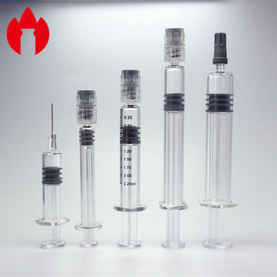 Siringa de vidrio precargada Siringa de vidrio precargada para uso médico o cosmético