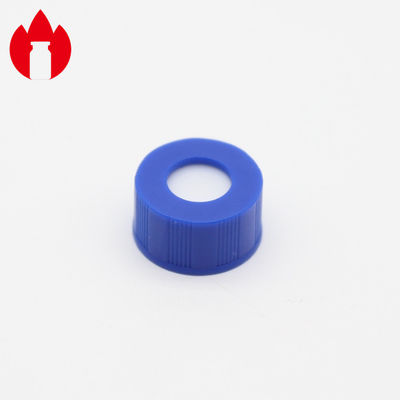 color azul material de los PP de los tapones de tuerca plásticos de 9m m para la botella cromatográfica