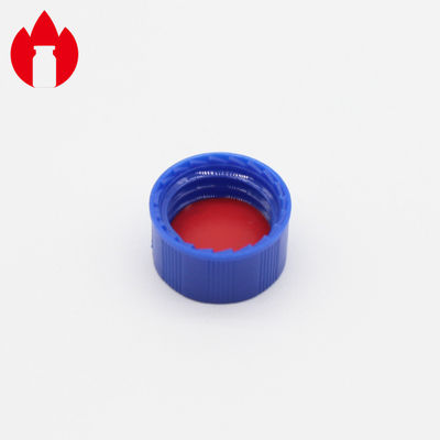 color azul material de los PP de los tapones de tuerca plásticos de 9m m para la botella cromatográfica