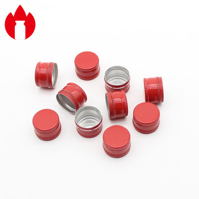 Capas de cuerda de aluminio de tornillo rojo de 20 mm con junta de PE