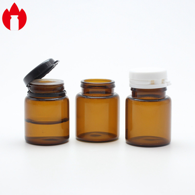 Vial de vidrio tubular con tapa encorvada