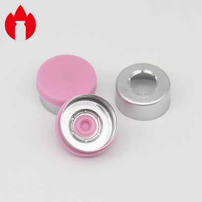 Tapa de cubierta de plástico y aluminio desechable farmacéutica colorida plana de 13 mm