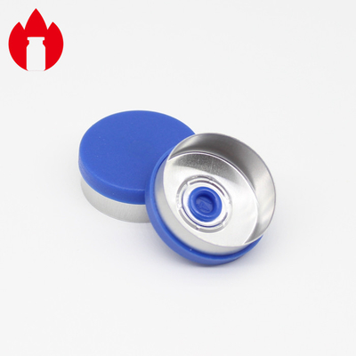 Tapa de crimpado de plástico de aluminio de 20 mm, tapa de vial farmacéutico