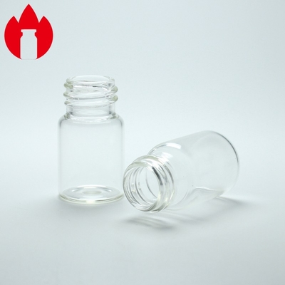 7ml despejan envase superior roscado del frasco de la botella del vidrio de Borosilicate el mini