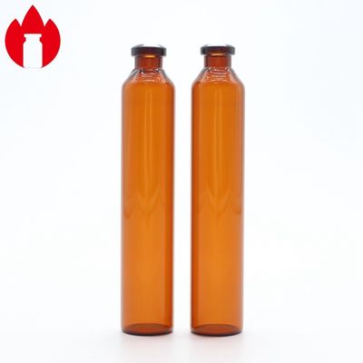 botella de 20ml Amber Tubular Borosilicate Glass Vial para médico