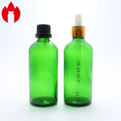 50ml Botella Vial de Vidrio para Aceite Esencial Cosmético Verde