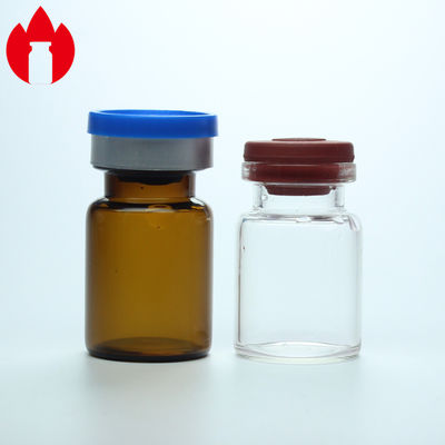 5ml farmacéuticos los frascos de cristal despejan o de la mini liofilización ambarina con el casquillo