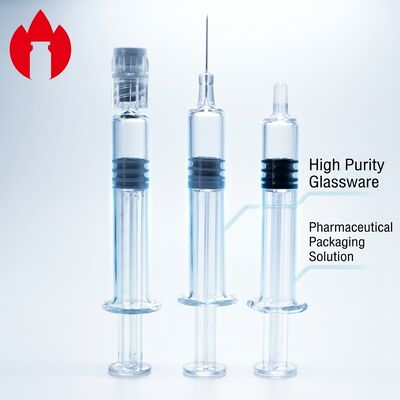 5.0 Jeringas precargadas de vidrio de borosilicato neutro de 2,25 ml de capacidad para uso médico