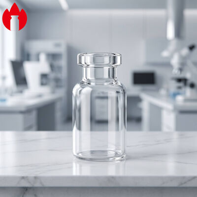 Vial de vidrio de 2 ml con medicamento transparente