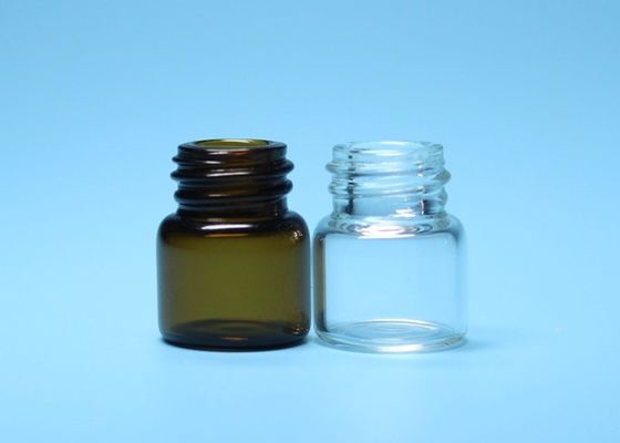 1ml transparente y frasco tubular del vidrio de la boca del hilo del Borosilicate de Brown